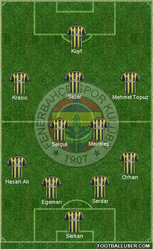 Fenerbahçe SK Formation 2012