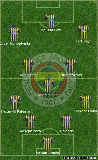 Fenerbahçe SK Formation 2012