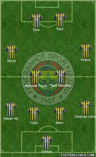 Fenerbahçe SK Formation 2012