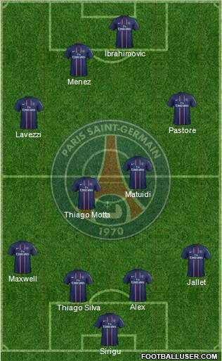 Paris Saint-Germain Formation 2012