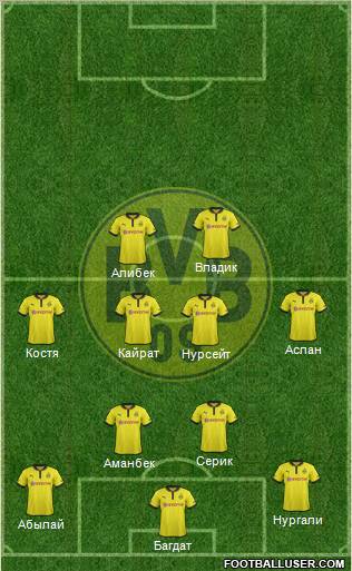 Borussia Dortmund Formation 2012