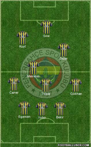 Fenerbahçe SK Formation 2012