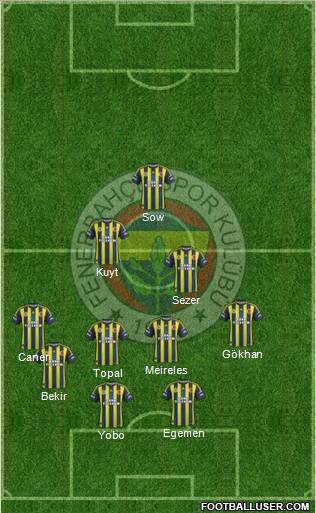 Fenerbahçe SK Formation 2012
