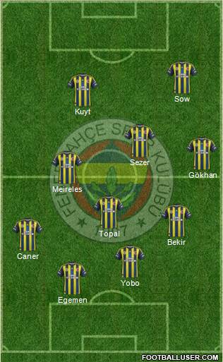 Fenerbahçe SK Formation 2012