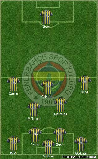 Fenerbahçe SK Formation 2012