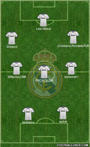 Real Madrid C.F. Formation 2012