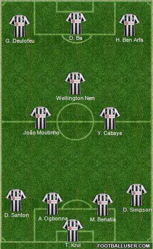 Newcastle United Formation 2012