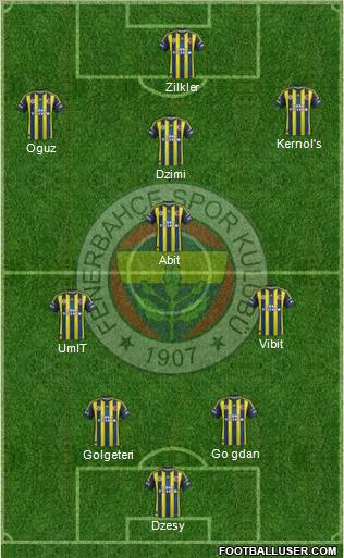 Fenerbahçe SK Formation 2012
