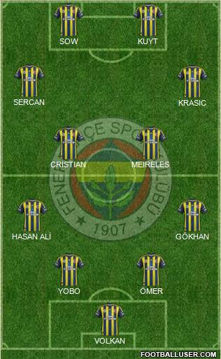 Fenerbahçe SK Formation 2012