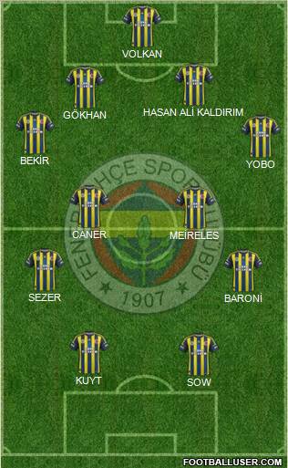 Fenerbahçe SK Formation 2012