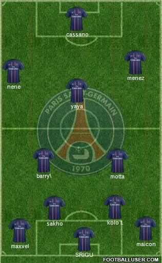 Paris Saint-Germain Formation 2012