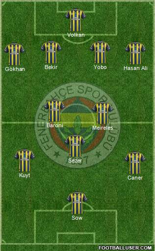 Fenerbahçe SK Formation 2012