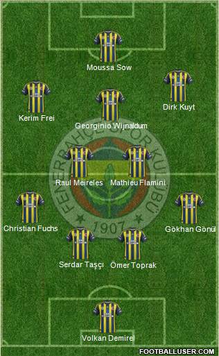 Fenerbahçe SK Formation 2012
