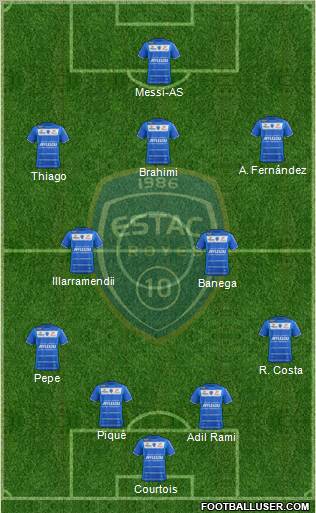 Esperance Sportive Troyes Aube Champagne football formation