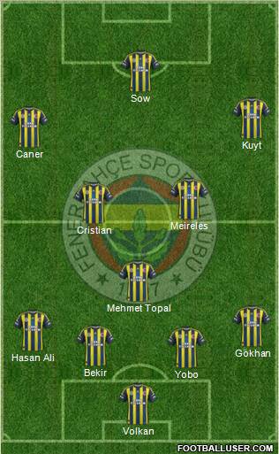 Fenerbahçe SK Formation 2012