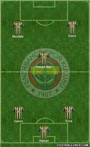 Fenerbahçe SK Formation 2012