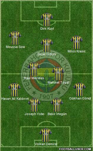 Fenerbahçe SK Formation 2012