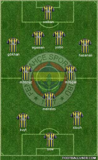 Fenerbahçe SK Formation 2012