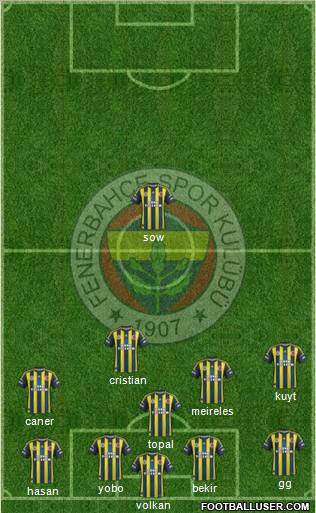Fenerbahçe SK Formation 2012
