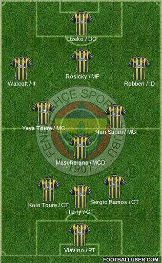 Fenerbahçe SK Formation 2012