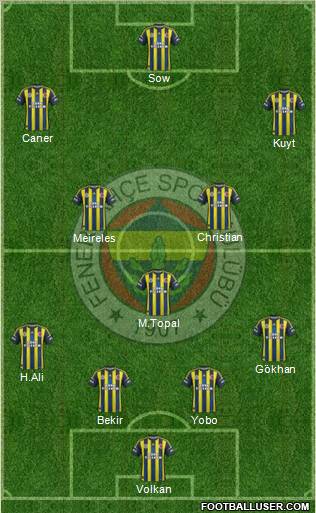 Fenerbahçe SK Formation 2012