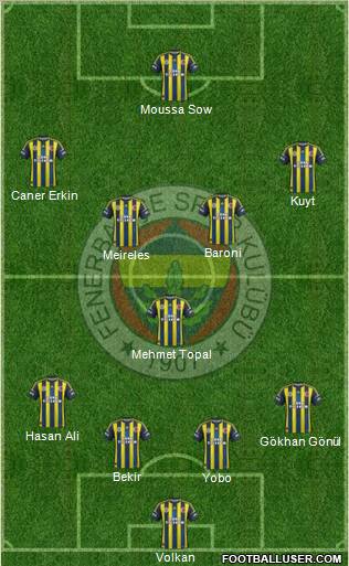 Fenerbahçe SK Formation 2012