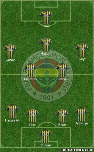 Fenerbahçe SK Formation 2012
