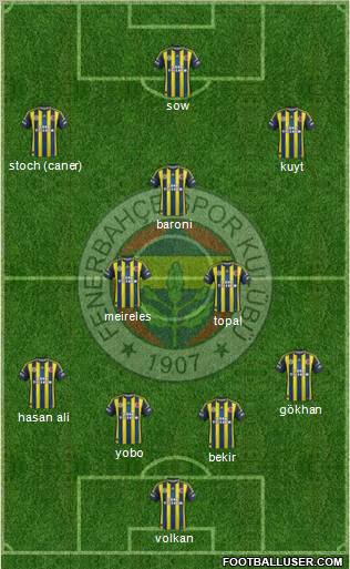 Fenerbahçe SK Formation 2012