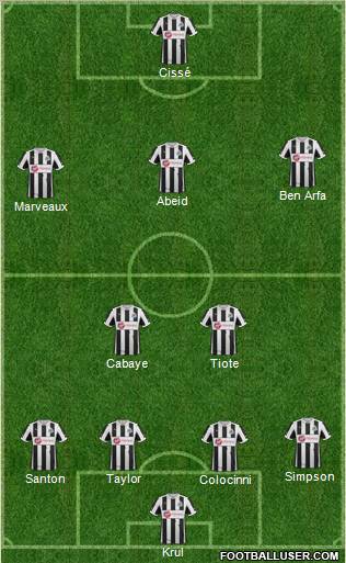 Newcastle United Formation 2012