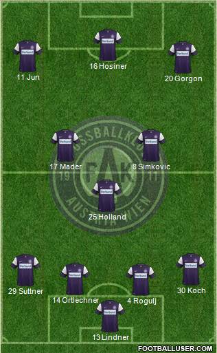 FK Austria Wien Formation 2012
