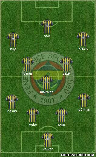 Fenerbahçe SK Formation 2012