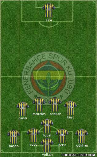 Fenerbahçe SK Formation 2012