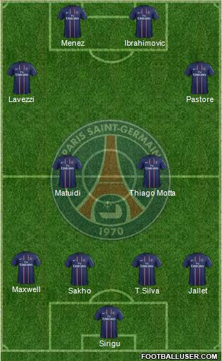Paris Saint-Germain Formation 2012