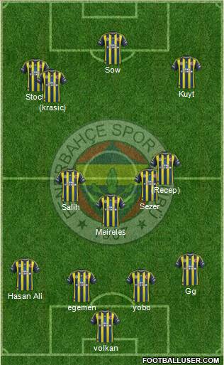 Fenerbahçe SK Formation 2012