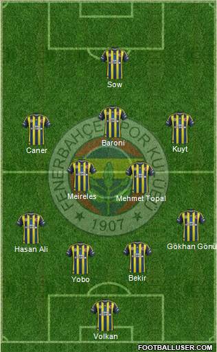 Fenerbahçe SK Formation 2012