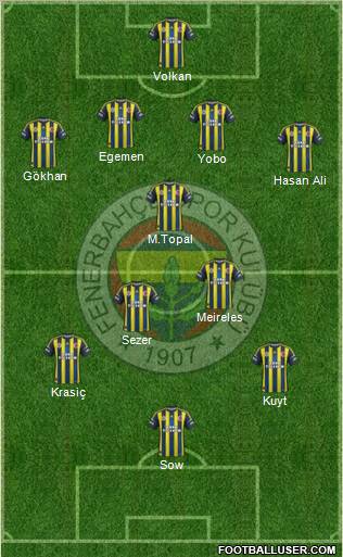 Fenerbahçe SK Formation 2012