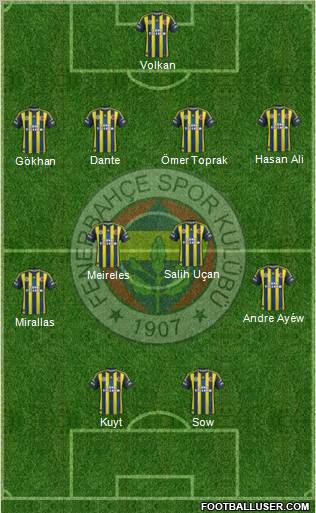 Fenerbahçe SK Formation 2012