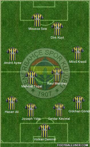 Fenerbahçe SK Formation 2012