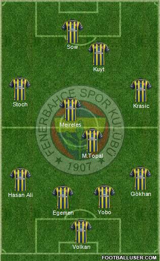 Fenerbahçe SK Formation 2012