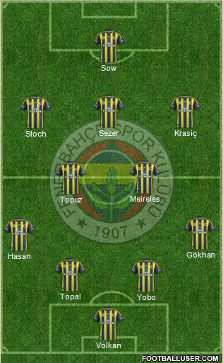 Fenerbahçe SK Formation 2012