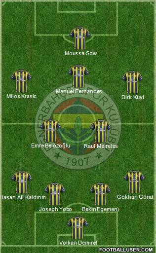 Fenerbahçe SK Formation 2012