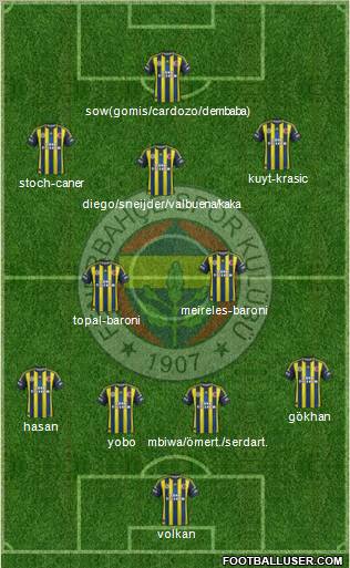 Fenerbahçe SK Formation 2012