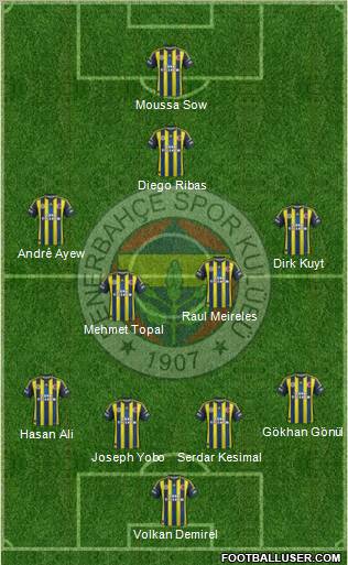Fenerbahçe SK Formation 2012