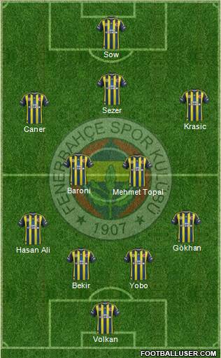Fenerbahçe SK Formation 2012