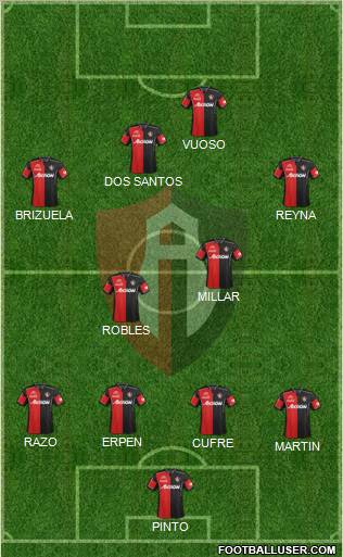 Club Deportivo Atlas Formation 2012