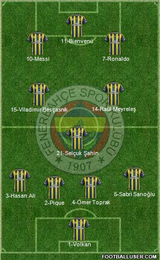 Fenerbahçe SK Formation 2012