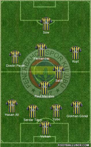 Fenerbahçe SK Formation 2012