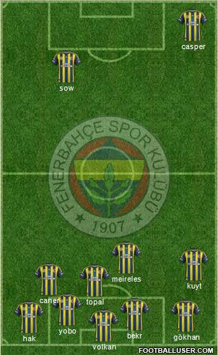 Fenerbahçe SK Formation 2012
