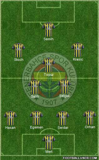 Fenerbahçe SK Formation 2012