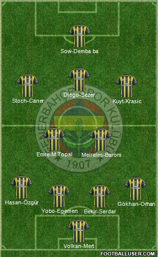 Fenerbahçe SK Formation 2012